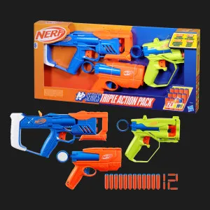 Набір з 3-х бластерів Nerf N Series Triple Action Pack (F9840)