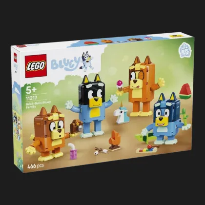 Конструктор LEGO Bluey Семья Блуи из кубиков (11217)