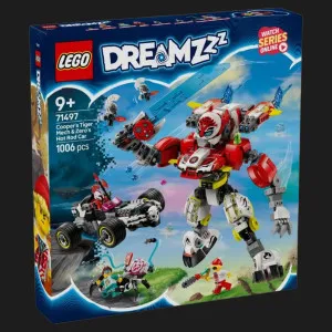 Конструктор LEGO DREAMZzz Робот-тигр Купера та Хот-род авто Зеро (71497)