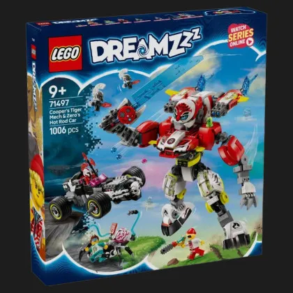 Конструктор LEGO DREAMZzz Робот-тигр Купера и Хот-род авто Зеро (71497)