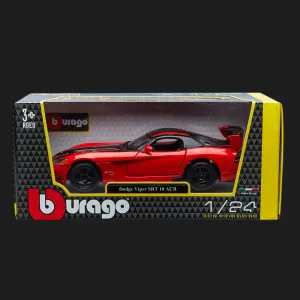Автомодель Bburago — Dodge Viper SRT10 ACR в ассортименте, 1:24 (Red, Orange, Gray) (18-22114)