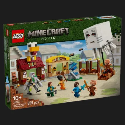 Конструктор LEGO Minecraft Нападение на деревню с воздушным шаром Гаст (21273)