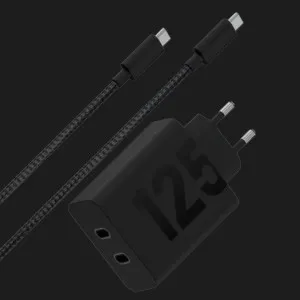 Блок живлення MOTOROLA 125W GaN 2С + кабель 2m (PG38C06632) (Black) у Луцьк