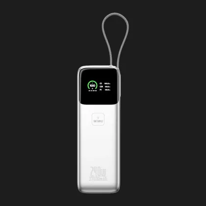 Зарядное устройство Power Bank WiWU Mega 27000mAh, 240W Fast Charge PM201 (Silver)