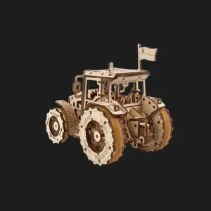 Деревянный 3D конструктор UGEARS Трактор побеждает (70184)
