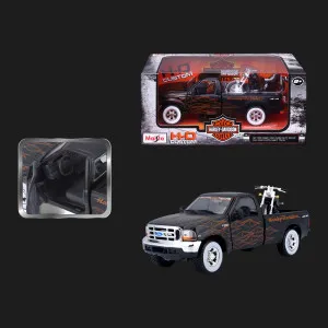 Набор Maisto Harley-Davidson: машинка (1:27) 1999 Ford F-350 Super Duty Pickup, мотоцикл (1:24) (32181)