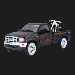 Набор Maisto Harley-Davidson: машинка (1:27) 1999 Ford F-350 Super Duty Pickup, мотоцикл (1:24) (32181)