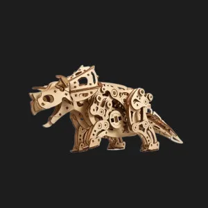Деревянный 3D конструктор UGEARS Трицератопс (70211)