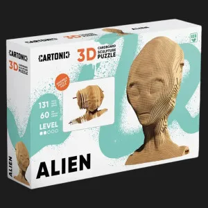 Картонный 3D-пазл-конструктор Cartonic «Пришелец» (Alien) (CARTMALN)