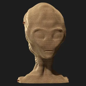 Картонный 3D-пазл-конструктор Cartonic «Пришелец» (Alien) (CARTMALN)