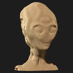 Картонный 3D-пазл-конструктор Cartonic «Пришелец» (Alien) (CARTMALN)
