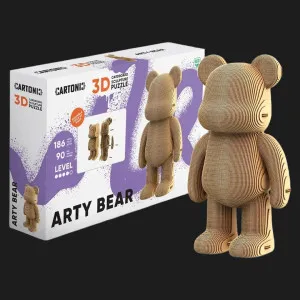 Картонний 3D пазл-конструктор Cartonic Арт Ведмідь (Arty bear) (CARTARTBEAR)