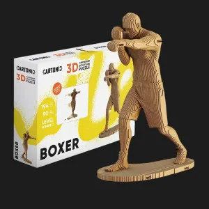 Картонный 3D-пазл-конструктор Cartonic Боксёр (Boxer) (CARTBOXER)