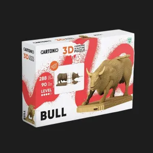 Картонный 3D-пазл-конструктор Cartonic Бык (Bull) (CARTBULL)