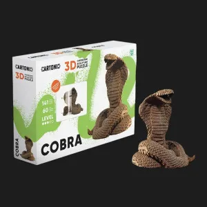 Картонный 3D-пазл-конструктор Cartonic Кобра (Cobra) (CARTCOBRA)
