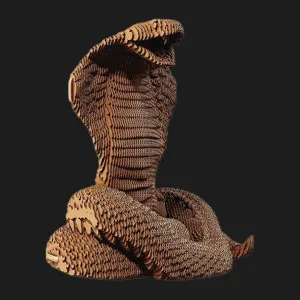 Картонный 3D-пазл-конструктор Cartonic Кобра (Cobra) (CARTCOBRA)