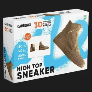 Картонный 3D пазл-конструктор Cartonic Высокие кеды (High top sneaker) (CARTHTSNK)