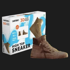 Картонный 3D пазл-конструктор Cartonic Высокие кеды (High top sneaker) (CARTHTSNK)