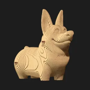 Картонный 3D-пазл-конструктор Cartonic Корги (Corgi) (CARTCORG)