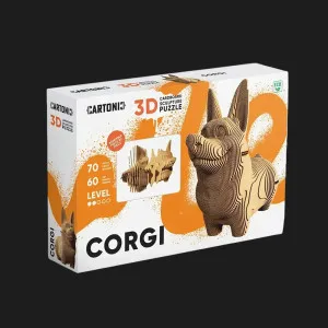 Картонный 3D-пазл-конструктор Cartonic Корги (Corgi) (CARTCORG)