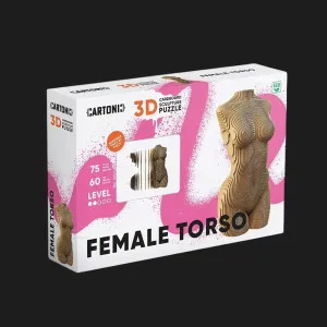 Картонный 3D пазл-конструктор Cartonic Женский торс (Female torso) (CARTTORSW)