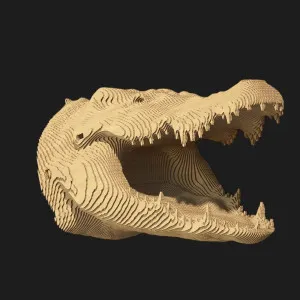 Картонный 3D-пазл-конструктор Cartonic Крокодил (Crocodile) (CARTCROC)