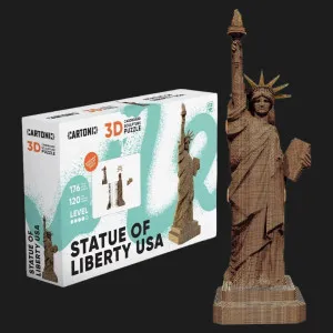 Картонный 3D пазл-конструктор Cartonic Статуя Свободы (Statue of liberty USA) (CARTLIBUS)