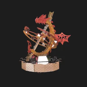 Колекційна модель-конструктор Metal Time Sun Chaser Dragon Stand Clock Сонячний годинник (MT025)