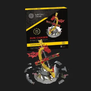 Колекційна модель-конструктор Metal Time Sun Chaser Dragon Stand Clock Сонячний годинник (MT025)