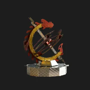 Колекційна модель-конструктор Metal Time Sun Chaser Dragon Stand Clock Сонячний годинник (MT025)
