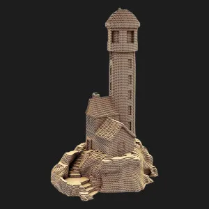 Картонный 3D пазл-конструктор Cartonic Маяк (Lighthouse) (CARTLIHOU)