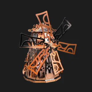 Колекційна модель-конструктор Metal Time Mysterious Mill Млин електронний двоколірний (MT054)