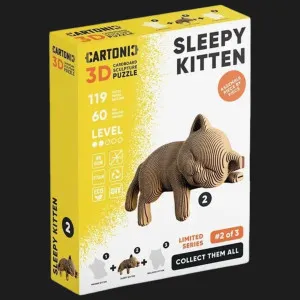 Картонний 3D пазл-конструктор Cartonic Sleepy kitten (CARTMNSLEEP)
