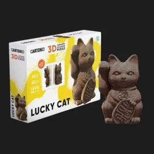 Картонный 3D пазл-конструктор Cartonic Счастливый котик (Lucky cat) (CARTLUCK)