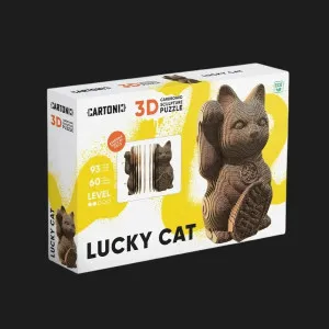 Картонный 3D пазл-конструктор Cartonic Счастливый котик (Lucky cat) (CARTLUCK)