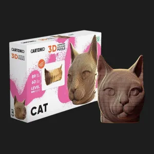 Картонный 3D пазл-конструктор Cartonic Кот (Cat) (CARTCAT)