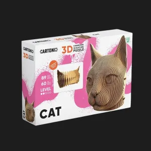Картонный 3D пазл-конструктор Cartonic Кот (Cat) (CARTCAT)