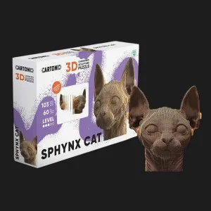 Картонный 3D пазл-конструктор Cartonic Сфинкс (Sphynx cat) (CARTSPHY)