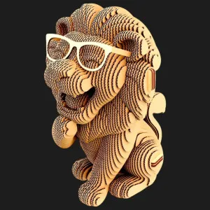 Картонний 3D пазл-конструктор Cartonic Лев (Collectible Lion) (CCARTLION)