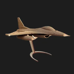 Картонный 3D-пазл-конструктор Cartonic Самолет F16 (F-16 Fighting Falcon) (CARTF16)