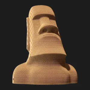 Картонный 3D пазл-конструктор Cartonic Моай (Moai) (CARTMOAI)