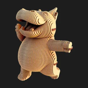 Картонный 3D пазл-конструктор Cartonic Бегемот (Collectible Hippo) (CCARTHIPO)