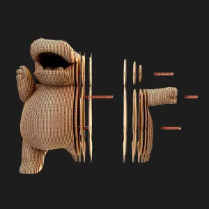 Картонный 3D пазл-конструктор Cartonic Бегемот (Collectible Hippo) (CCARTHIPO)