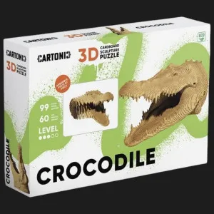 Картонный 3D-пазл-конструктор Cartonic Крокодил (Crocodile) (CARTCROC)