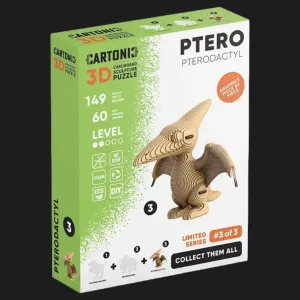 Картонный 3D пазл-конструктор Cartonic Птеродактиль (Collectible Pterodactyl) (CCARTPTERO)