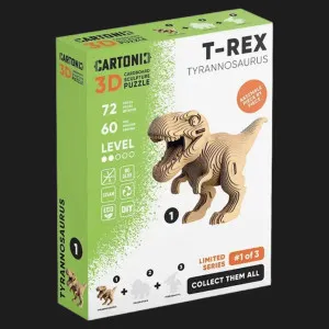 Картонный 3D пазл-конструктор Cartonic Тиранозавр (Collectible Tyrannosaurus) (CCARTTREX)