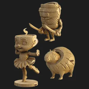 Картонний 3D пазл-конструктор Cartonic Ballerina Cappuccina and friends (CARTBALLER)
