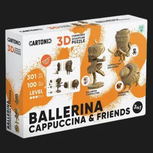 Картонний 3D пазл-конструктор Cartonic Ballerina Cappuccina and friends (CARTBALLER)