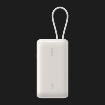 Зарядний пристрій Power Bank Belkin 10000мАh, 45W, з інтегрованим кабелем USB-C (Sand) в Чернігові
