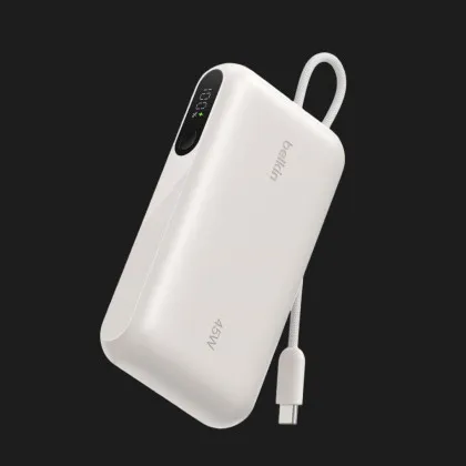 Зарядний пристрій Power Bank Belkin 10000мАh, 45W, з інтегрованим кабелем USB-C (Sand) в Чернігові